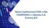 Права (требования) ООО «СБК ГЕОФИЗИКА»  к Орлову Алексею Анатольевичу, Бажину Дмитрию Валерьевичу на сумму 311 006 533,78 руб.